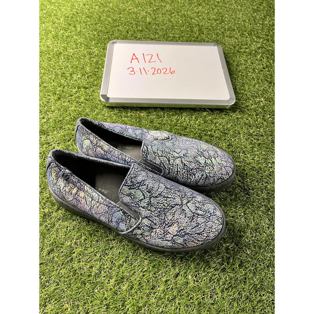 Vionic Womens Size 7.5 Iridescent‎ Slip-On Casual Shoes with Crackle Pattern